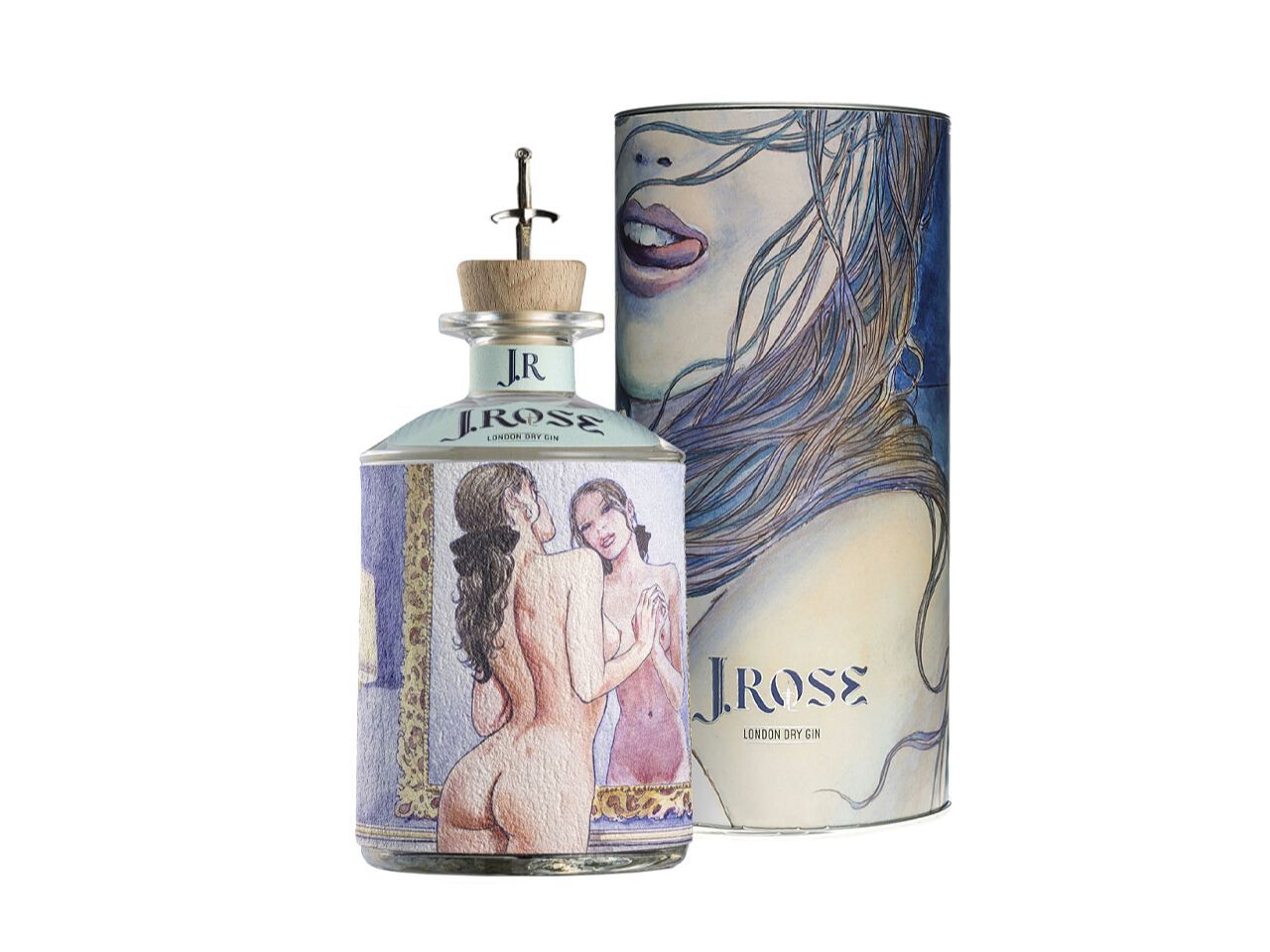 Бутылка джина с этикеткой ручной работы J.Rose J. Rose London Dry Gin ARCH-00126612 - Вид №1