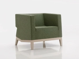 Billiani Кресло с обивкой из ткани с подлокотниками Inka wood