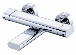 JUSTIME Смеситель для ванны настенный на 2 отверстия из хромированной латуни Perfecto 7920-w0-80cp