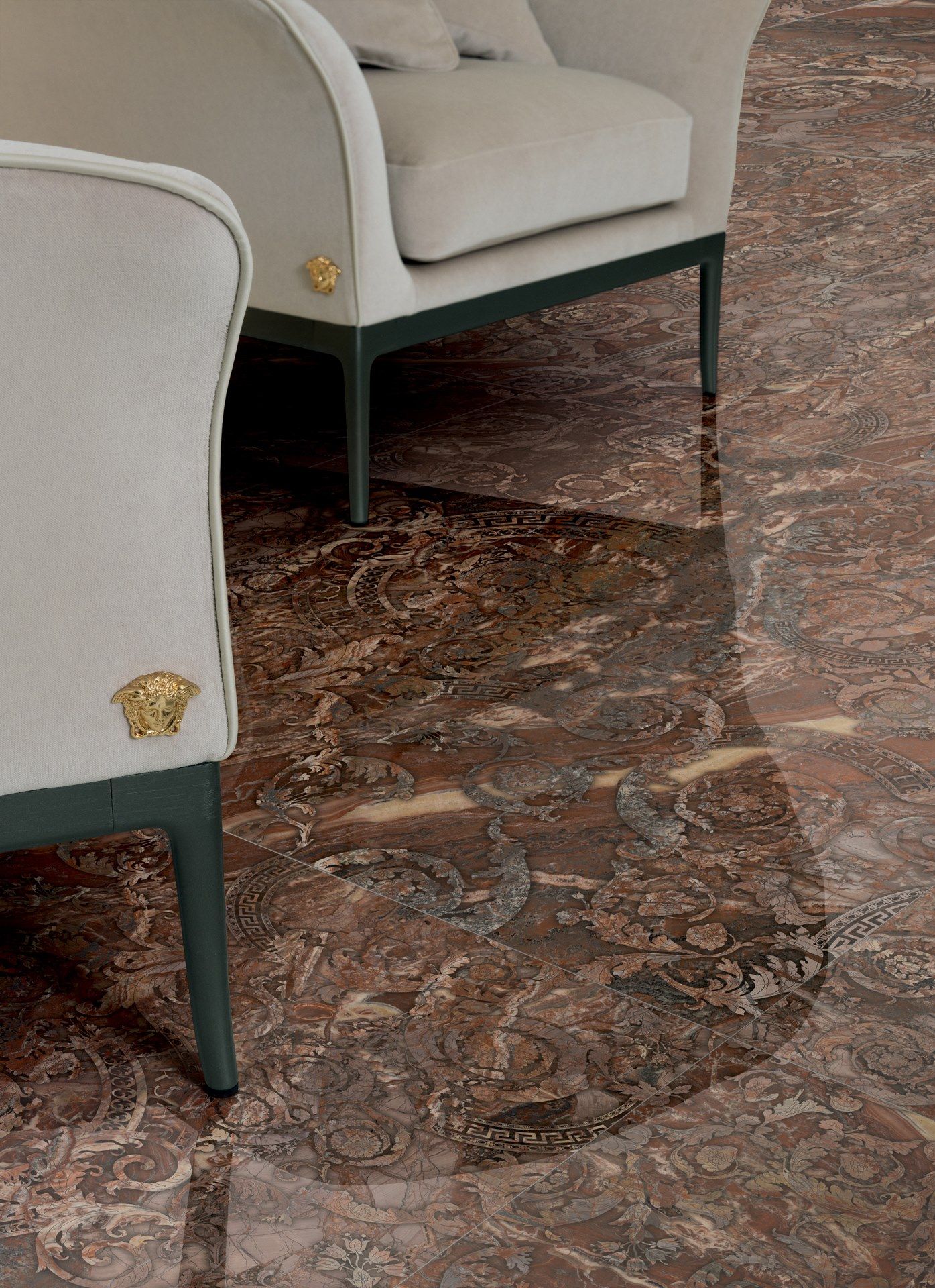 Пол / керамогранит с мраморным эффектом Versace Ceramics Maximvs ARCH-00126075 - Вид №1