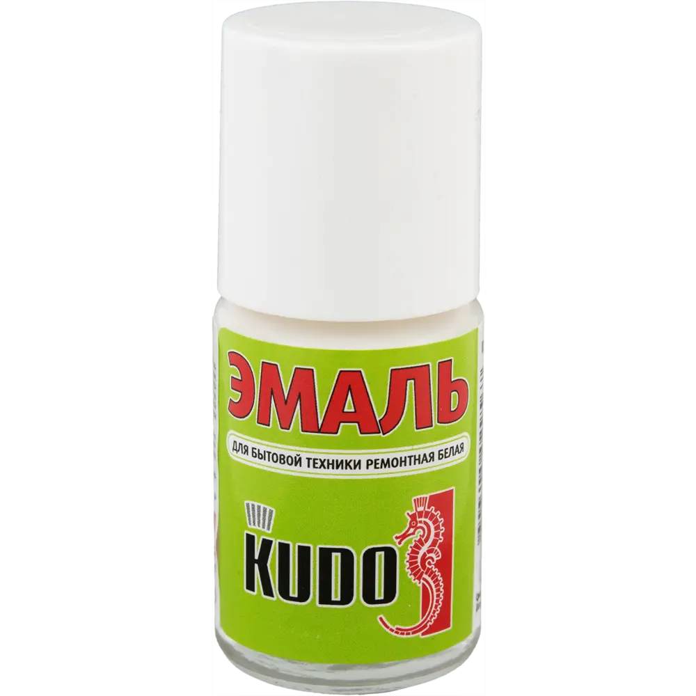 Эмаль KUDO для реставрации бытовой техники с кистью, белая 15 мл 82492027 STLM-0854708