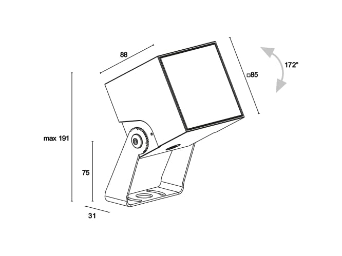 Открытый регулируемый светодиодный прожектор L&L Luce&Light Reiko ARCH-00075684 - Вид №6