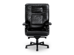 Кожаное офисное кресло с высокой спинкой
