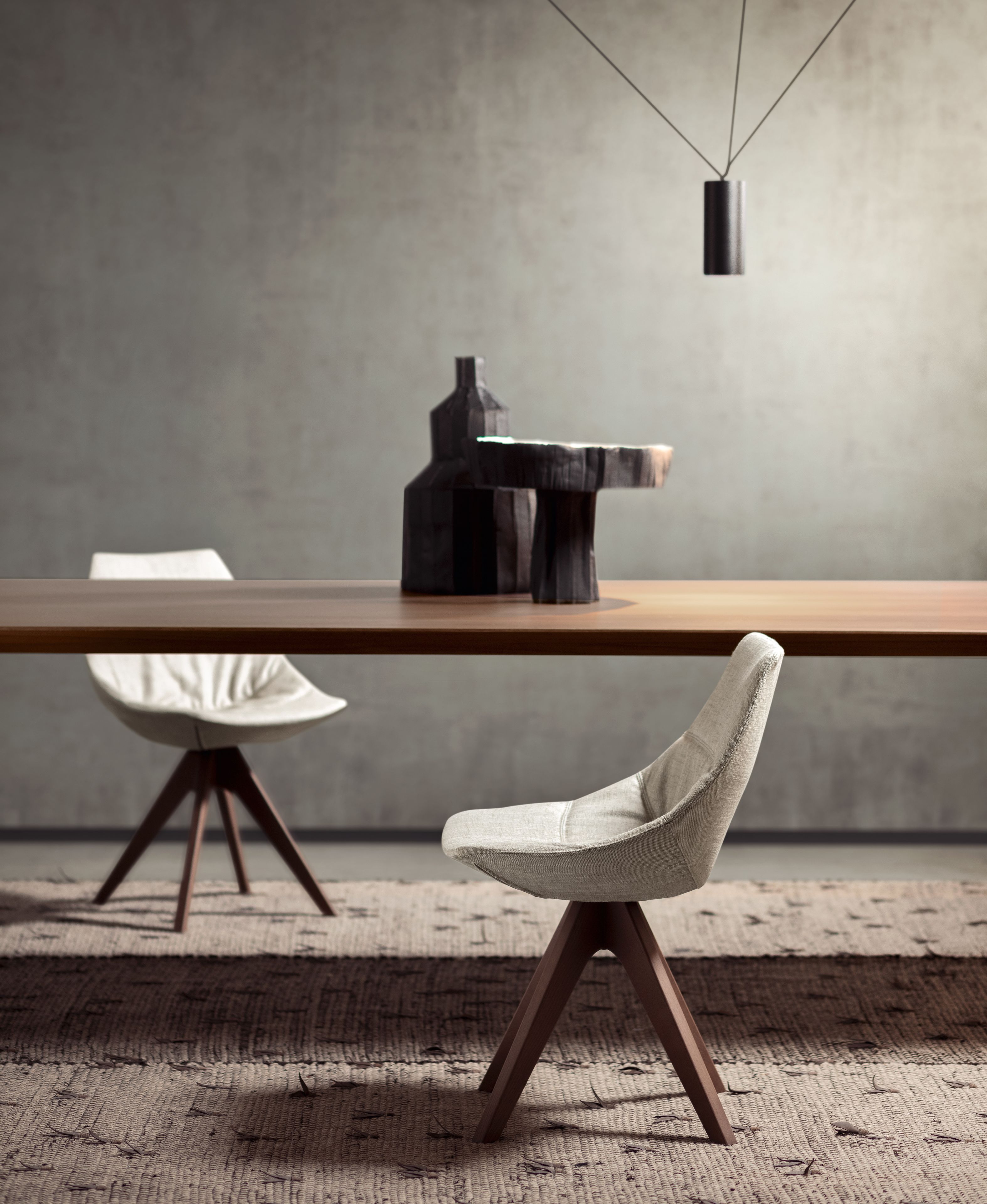 Тканевый мягкий стул с деревянными спицами Pianca GAMMA ARCH-00078028 - Вид №3