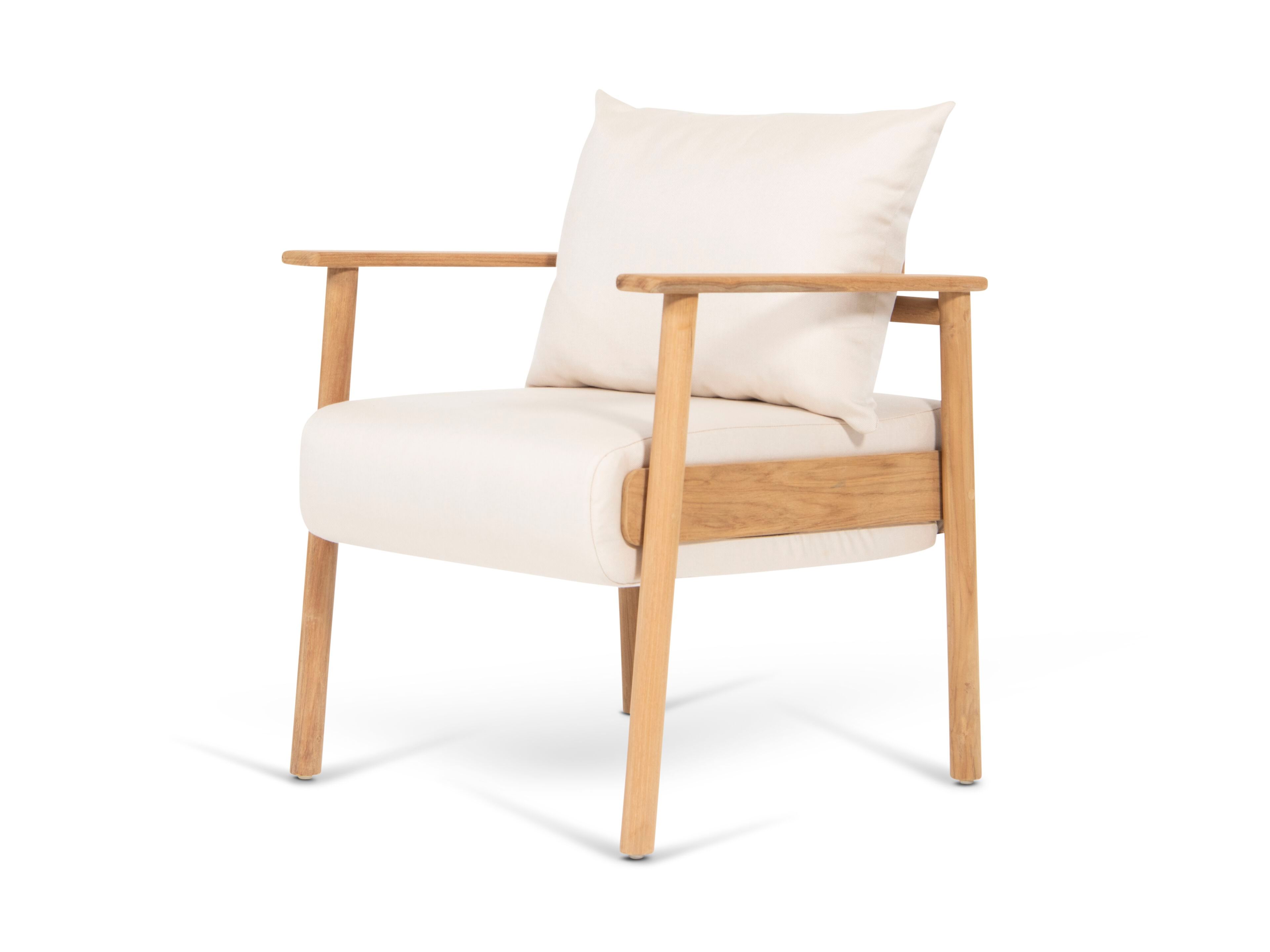 Садовый стул из тикового дерева с подушками Sunbrella FJAKA Pomalo ARCH-00099201