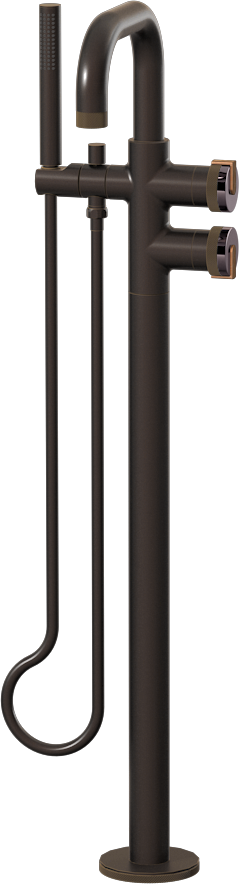 E-11557-R1OX-L1BRG-OB Смеситель напольный отдельностоящий (внешняя часть) GRAFF MOD+