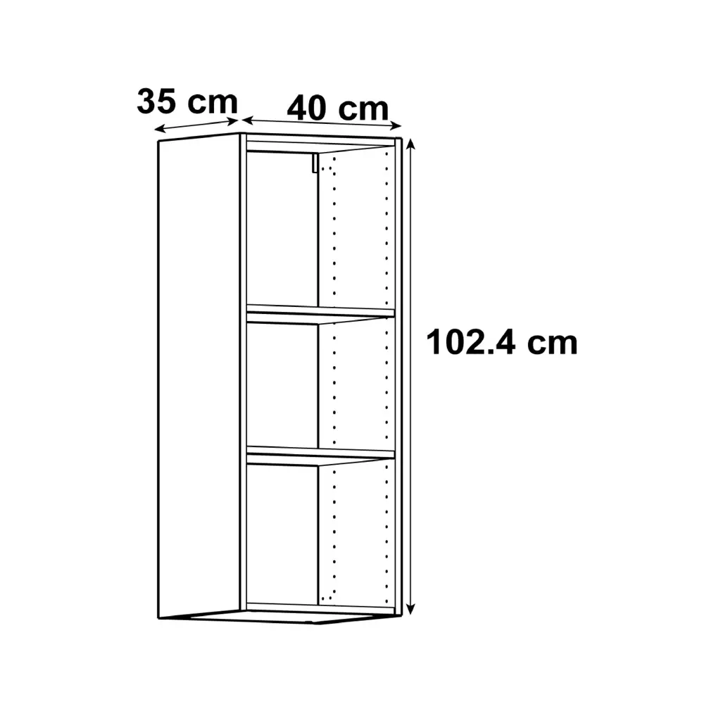 Каркас навесной Delinia ID 40x102.4x35 см, ЛДСП, цвет белый 82000280 STLM-2203934  - Вид №1