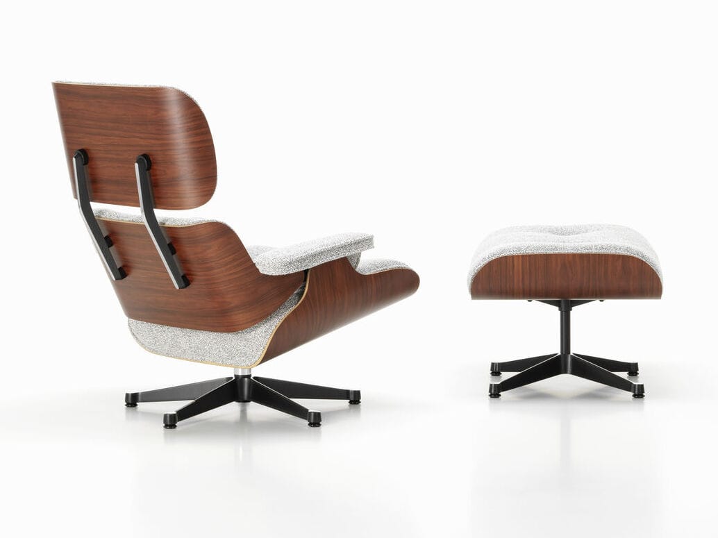 Тканевое вращающееся кресло с подставкой для ног VITRA Eames Lounge Chair ARCH-00010548 - Вид №14