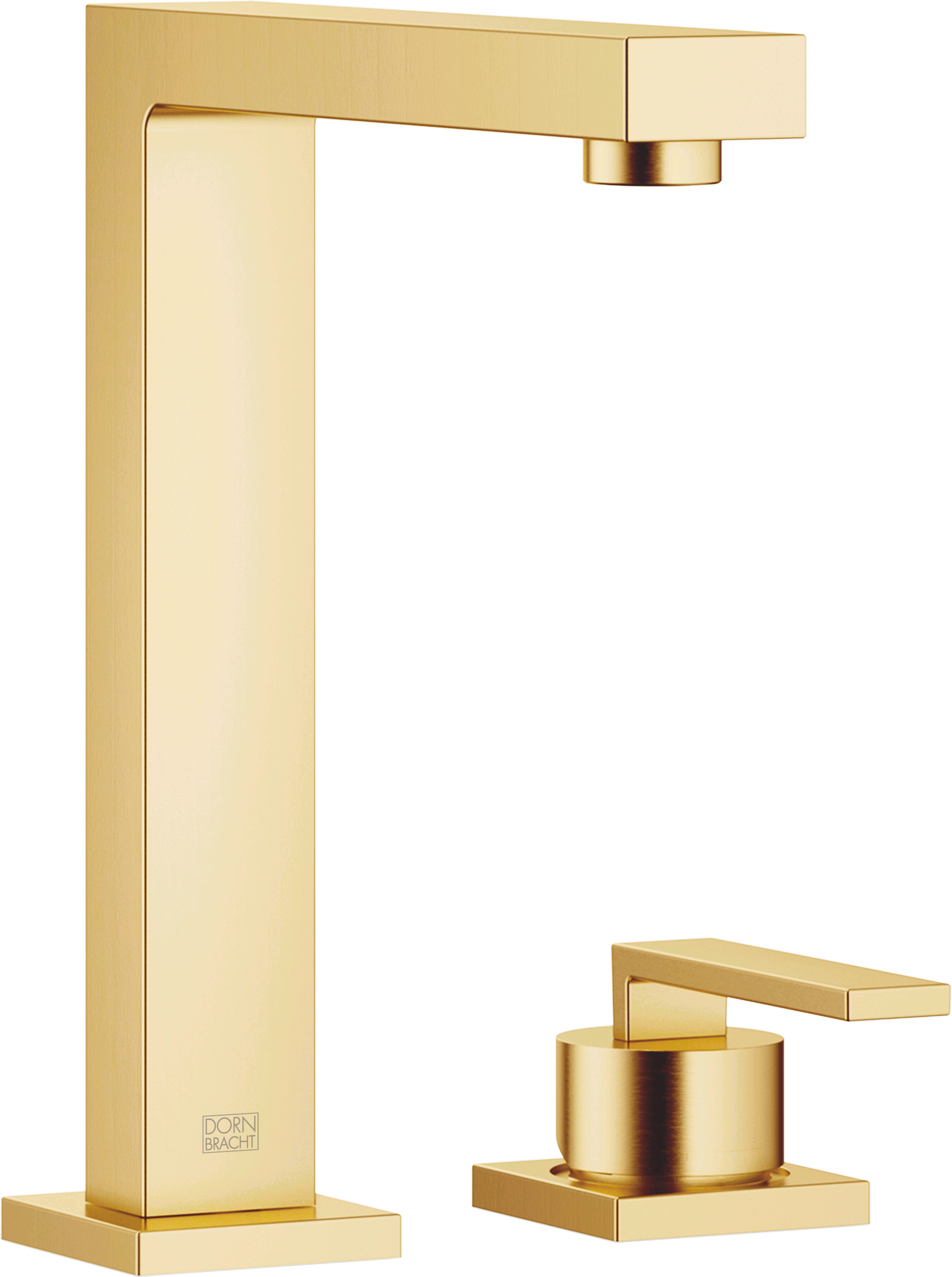 LOT BAR TAP Смеситель на два отверстия с отдельными розетками – матовая дюрабрасс (золото 23 карата)