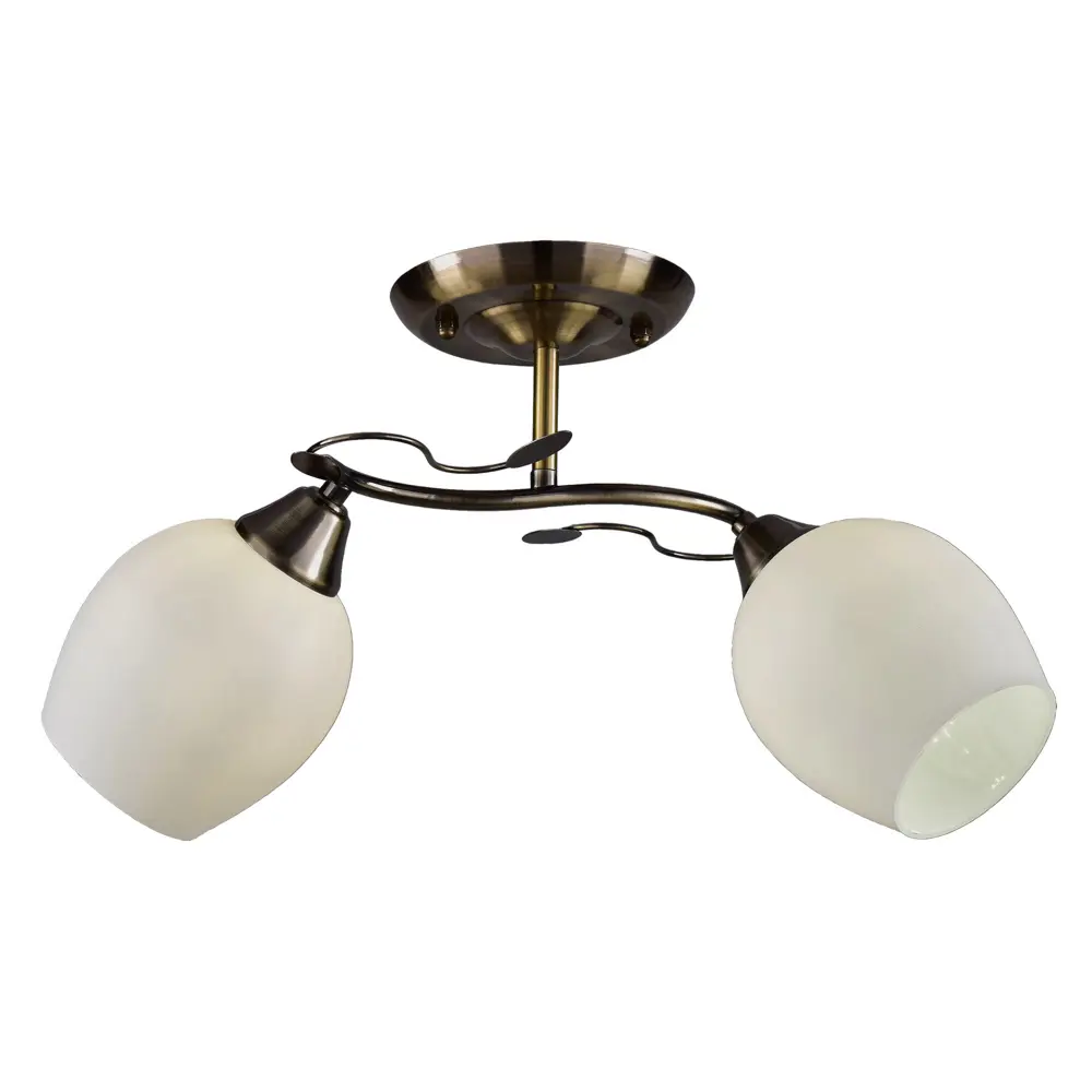 Люстра потолочная «Бридж», 2 лампы, 6 м², цвет бронза/белый КЛЮЧНИК STLM-2043869