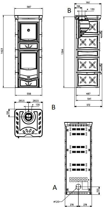 LA NORDICA EXTRAFLAME Дровяная печь с облицовкой майоликой и духовкой sun-id-1360408 - Вид №1