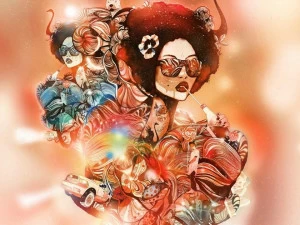 MOMENTI Авторский художественный принт Crazy home paintings Gi-023