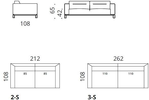 SOFTREND 3-х местный тканевый диван Meta sun-id-1398964 - Вид №4