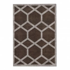 Ковер Ashton Cocoa 120x170 коричневый RUGBERRY ДИЗАЙНЕРСКИЕ, AHSTON 326030 Серый;коричневый