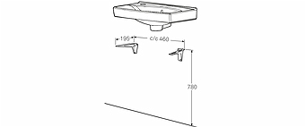 15087 Подвесная раковина настенная прямоугольная IFO  - Вид №6