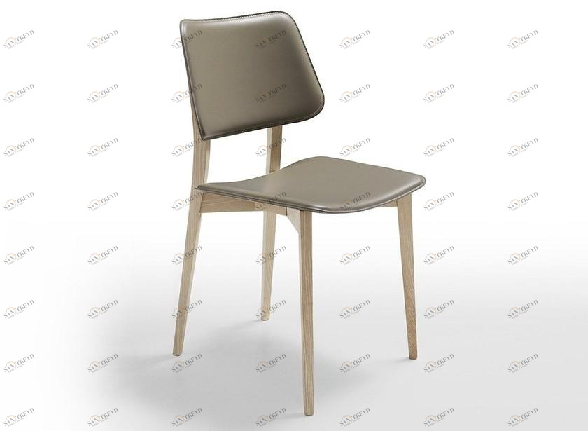 Midj Обитый деревянный стул для ресторана Joe Joe l cu