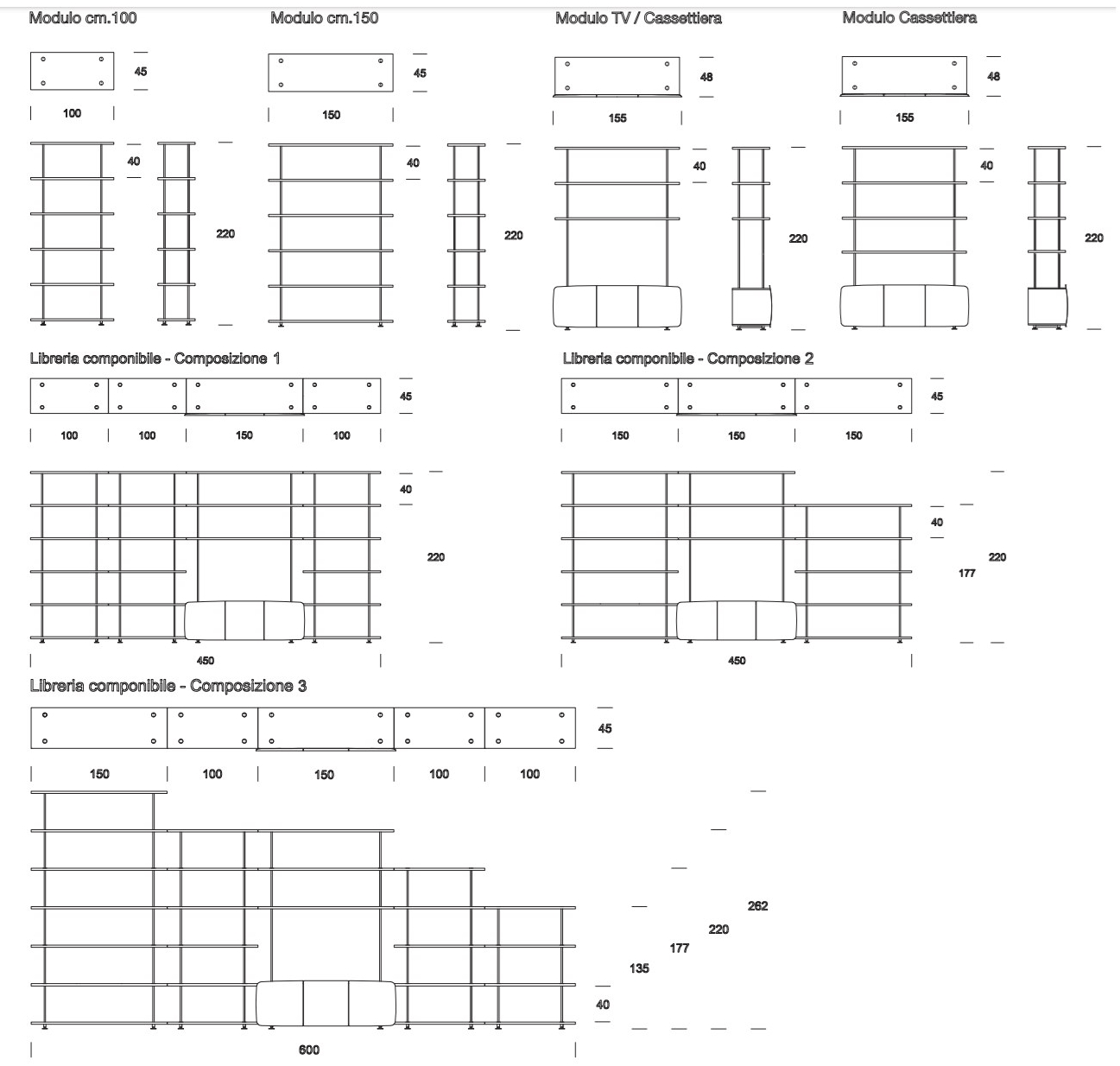 Former In Italia Модульная стенка для хранения из нержавеющей стали и дерева Michelangelo sun-id-1445762 - Вид №6