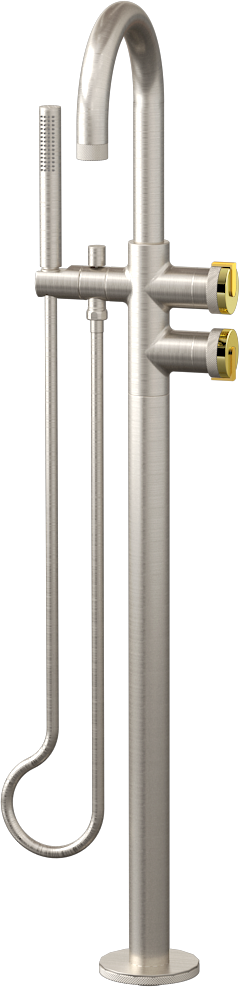 E-11554-R1PB-L1AU-BNi Смеситель напольный отдельностоящий (внешняя часть) GRAFF MOD+