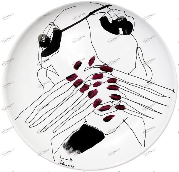 Kiasmo Керамическая тарелка Mirror K+mm4