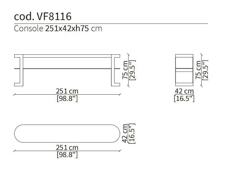 Консоль из металла и мрамора Vittoria Frigerio Biffi ARCH-00102052 - Вид №4