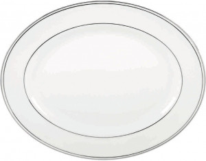 10525139 Lenox Блюдо овальное Lenox "Федеральный,платиновый кант" 33см Фарфор костяной