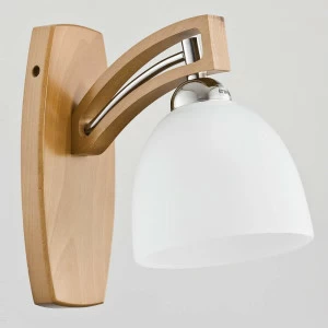 Бра настенное белое с коричневым Alfa Magnat 21380 ALFA MAGNAT 00-3928261 Белый;коричневый