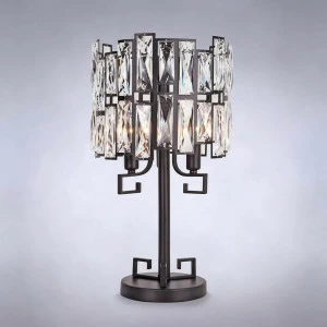 Лампа настольная черная с хрусталем Strotskis Bogates 01093/3 BOGATES FRAMMENTI 00-3907229 Черный