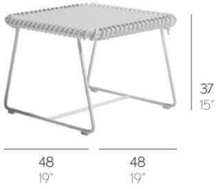 GANDIABLASCO Квадратный садовый столик из полиэтилена Textile sun-id-1484953 - Вид №3