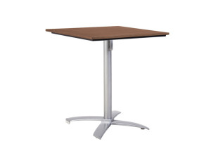 76.00.0069 Стол Победы Tradition Resysta sumatra 70 × 70 + Каркас стола Bistro алюминий серебристый складной Mbm