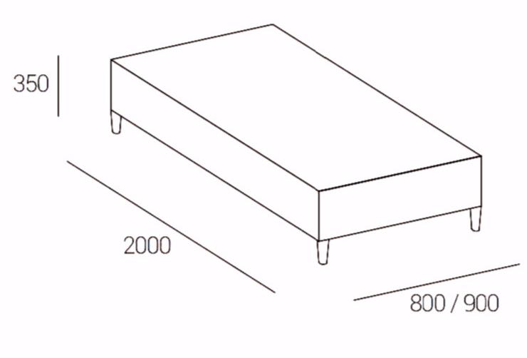 Dall'Agnese Одинарное мягкое сомье из ткани sun-id-1386325 - Вид №3