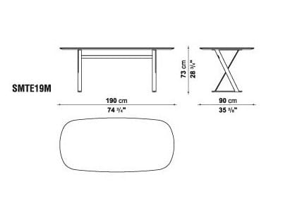 Прямоугольный стол с столешницей из МДФ Maxalto пафос ARCH-00153152 - Вид №4