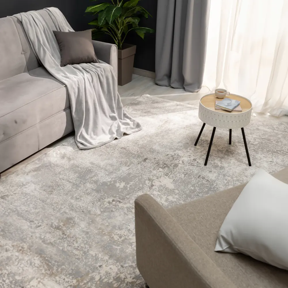 Santreyd Лакшери: полипропиленовый ковер 200x300 см в сером цвете 84462953 STLM-0050365