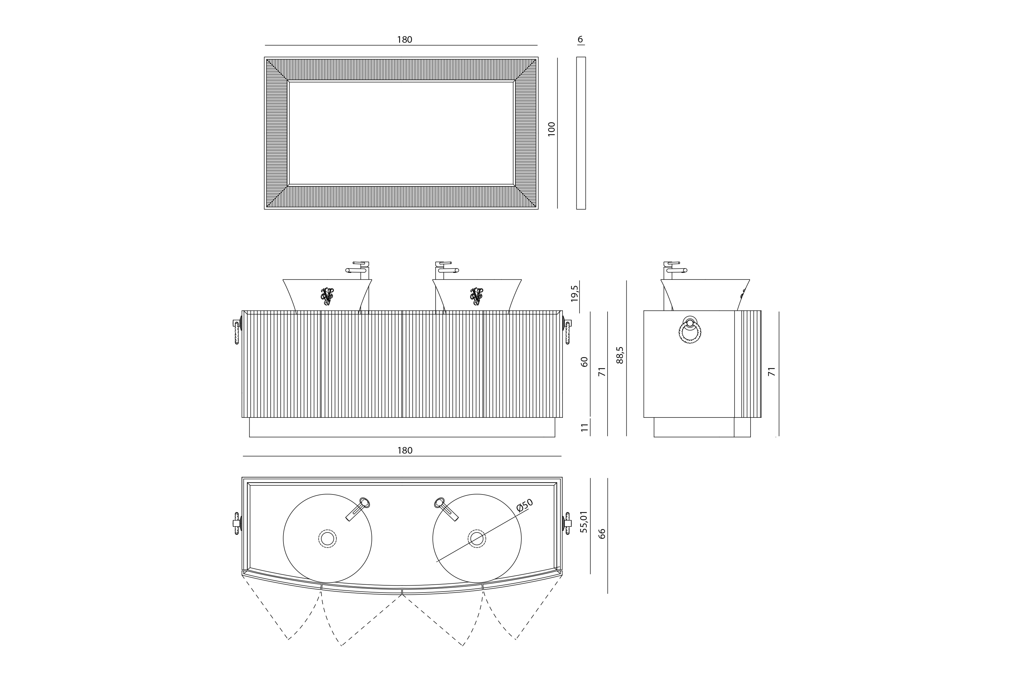 Augustus Консоль с тазом Visionnaire  - Вид №5