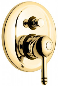 40019OR Внутристенный смеситель Laguna на 2 выхода, цвет золото