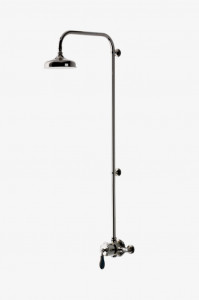 EAXS35 Классическая открытая термостатическая система Easton с 8-дюймовой розеткой для душа с дубовой ручкой-рычагом Waterworks