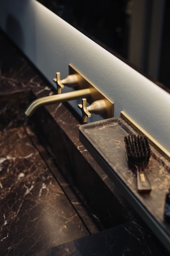 Латунный настенный смеситель для раковины с 3 отверстиями Agape Memory ARCH-00081383 - Вид №2