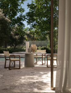 Круглый мраморный стол