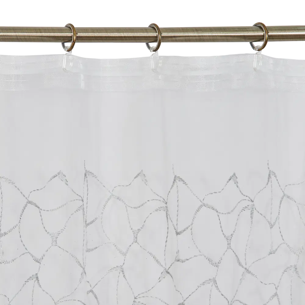 Тюль на ленте «Геометрия» 300x280 см цвет серебристый MIAMOZA STLM-2110676 - Вид №5