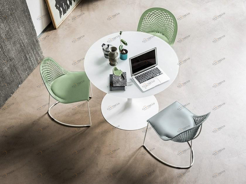 Midj Круглый стол из алюминия и стекла Infinity sun-id-1347064