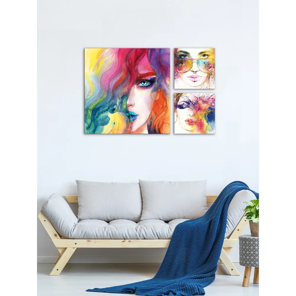Картина на МДФ Яркие девушки 30x60 см 3 шт POSTERMARKET STLM-2018297 - Вид №4