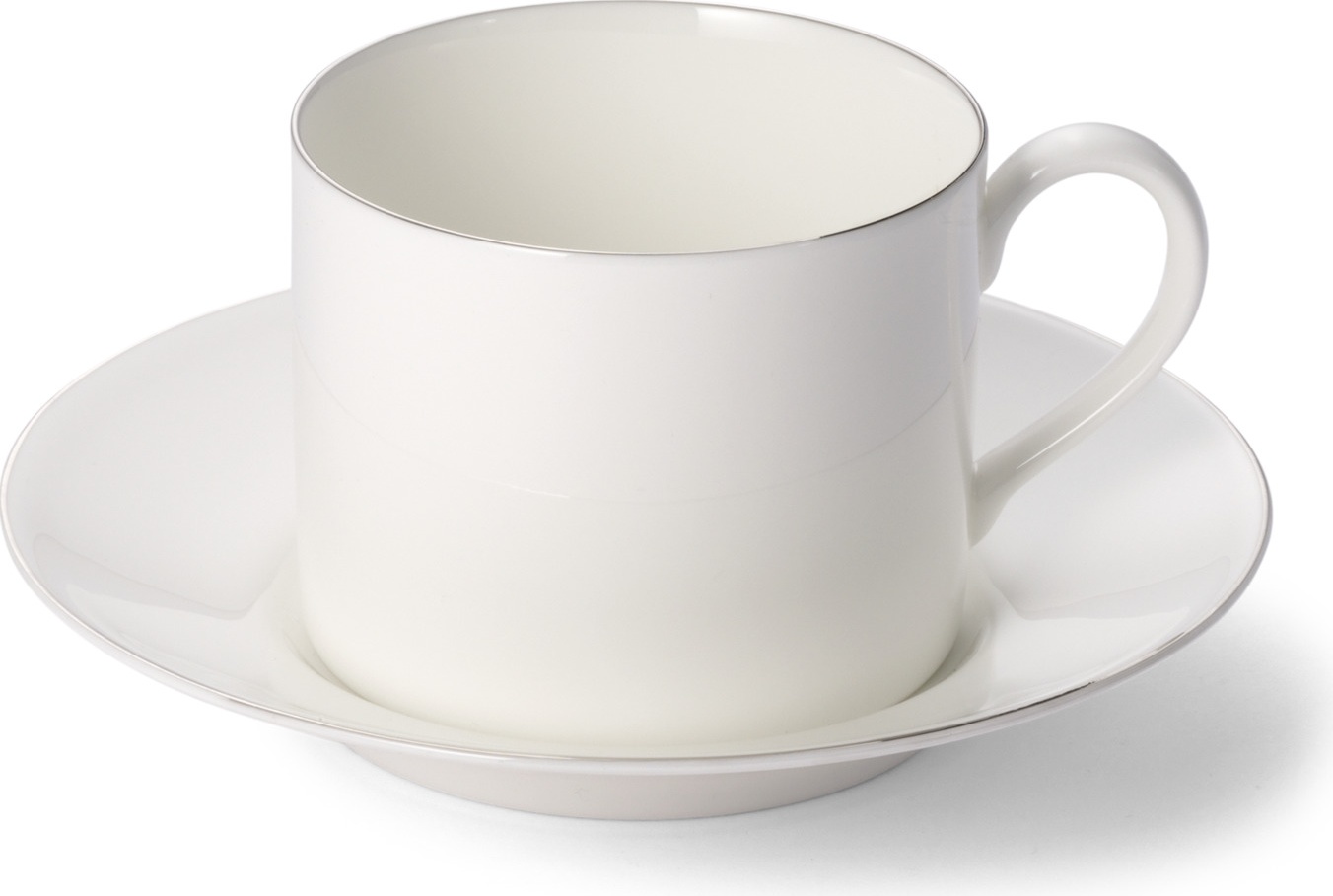 82060 Dibbern Чашка чайно-кофейная цилиндр.с блюдцем Dibbern "Платиновая линия" 250мл Фарфор костяной 