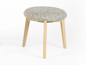 Wildspirit Низкий деревянный табурет со встроенной подушкой Macaron