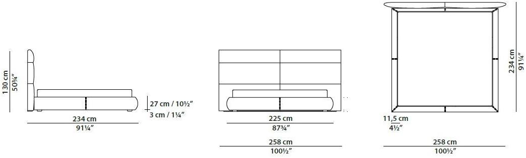 BAXTER Мягкая кожаная кровать с высоким изголовьем sun-id-1402518 - Вид №4