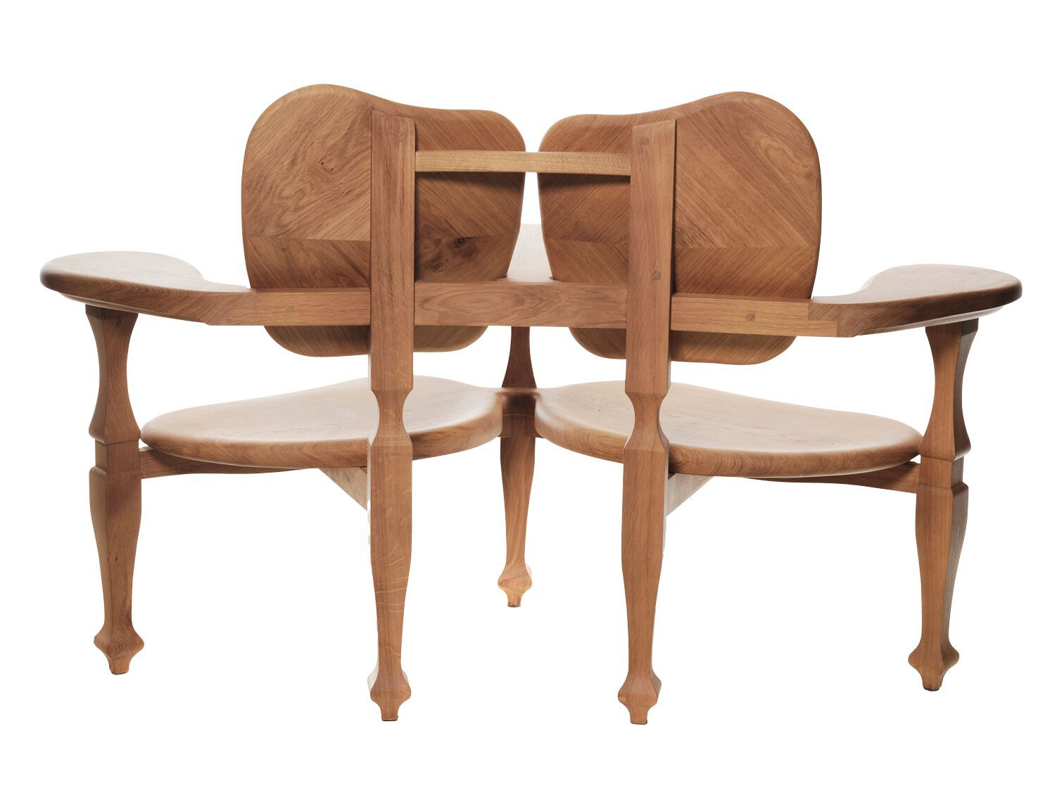 Скамья из массива дерева со спинкой BD Barcelona Гауди ARCH-00078953 - Вид №1