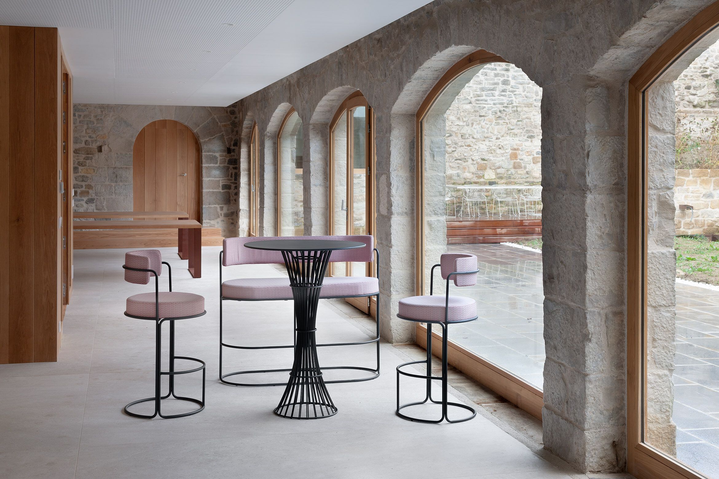 Стальной высокий садовый стул со спинкой iSimar Paradiso ARCH-00089697 - Вид №9