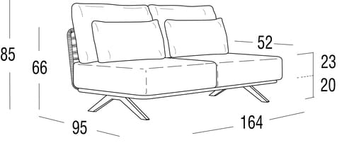 2-местный тканый диван из полиэстера Roberti Armàn ARCH-00125466 - Вид №10