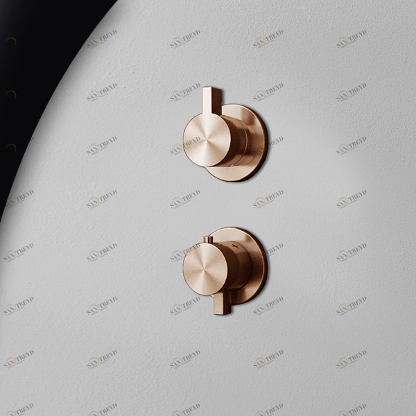 Термостат для душа розовое золото TOOX Radomonte TER2R