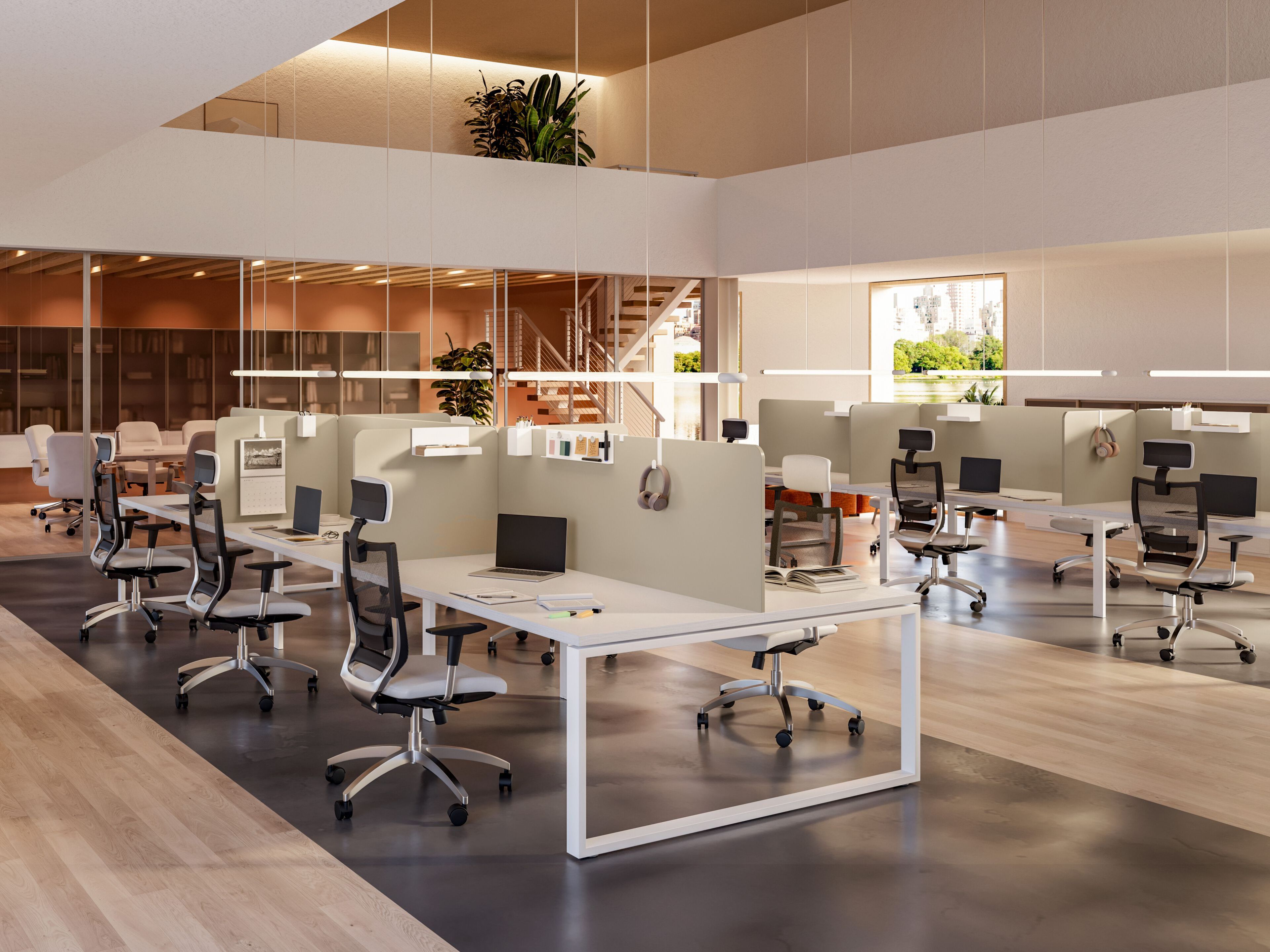 Несколько рабочих столов Giessegi OfficeTime ARCH-00071544 - Вид №3