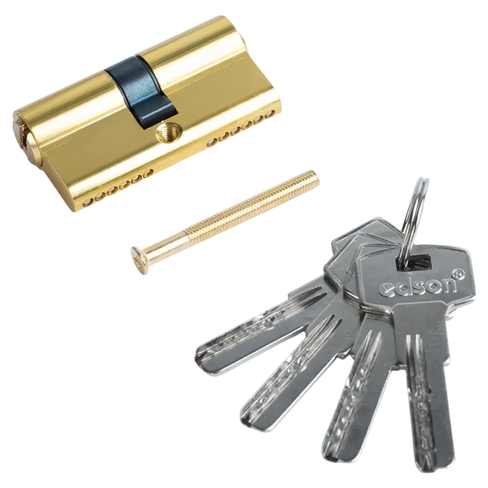 Цилиндр EDS-CYL 30x30 мм ключ/ключ цвет латунь EDSON STLM-2080595 - Вид №2
