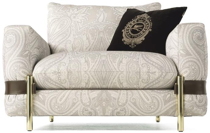 ETRO Home Interiors Кресло с обивкой из ткани с подлокотниками Madras E.mad.221.a - Вид №2